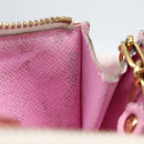 LOUIS VUITTON Multicolor Pochette Cles NM Coin Purse White M93734 Auth 169790V-11