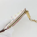LOUIS VUITTON Multicolor Pochette Cles NM Coin Purse White M93734 Auth 169790V-6