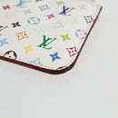 LOUIS VUITTON Multicolor Pochette Cles NM Coin Purse White M93734 Auth 169790V-8
