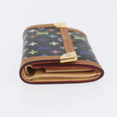 LOUIS VUITTON Monogram Multicolor Porte Monnaie Plat Black M92656 Auth 169791-4