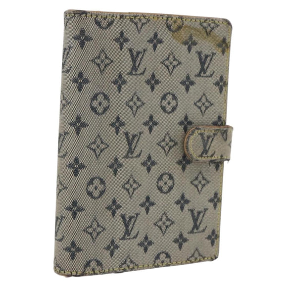 LOUIS VUITTON Monogram Mini Agenda PM Day Planner Cover Blue R20910 Auth 169793