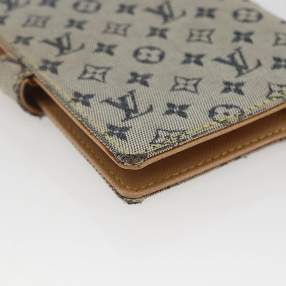 LOUIS VUITTON Monogram Mini Agenda PM Day Planner Cover Blue R20910 Auth 169793