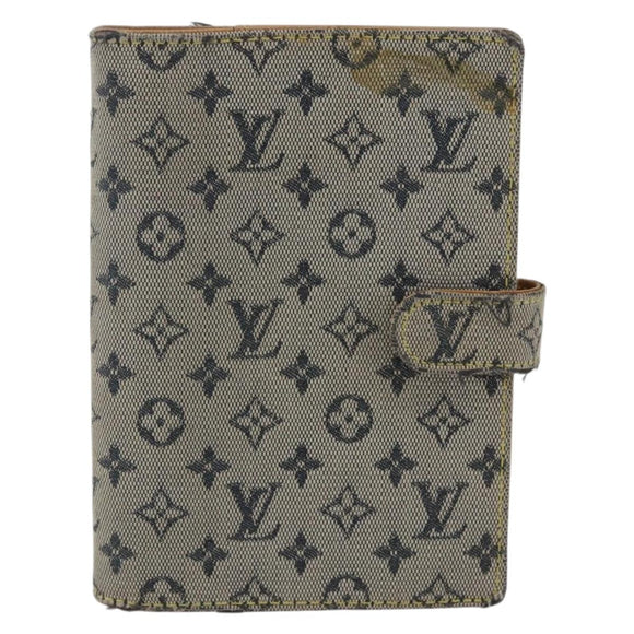 LOUIS VUITTON Monogram Mini Agenda PM Day Planner Cover Blue R20910 Auth 169793