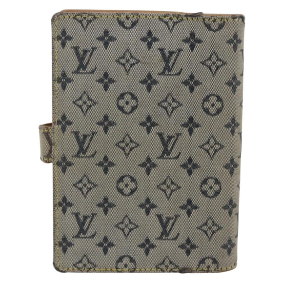 LOUIS VUITTON Monogram Mini Agenda PM Day Planner Cover Blue R20910 Auth 169793