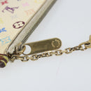 LOUIS VUITTON Monogram Multicolor Pochette Cles Purse White M92655 Auth 169794-13