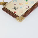 LOUIS VUITTON Monogram Multicolor Pochette Cles Purse White M92655 Auth 169794-9