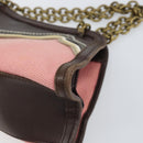 BOTTEGA VENETA Kettenhandtasche Canvas Outlet Rosa Gold 169980 Auth 169795V-8