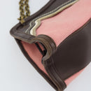 BOTTEGA VENETA Kettenhandtasche Canvas Outlet Rosa Gold 169980 Auth 169795V-15