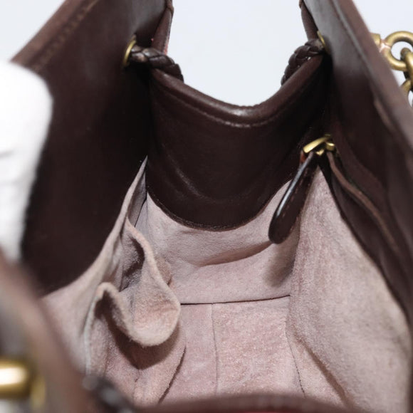 BOTTEGA VENETA Kettenhandtasche Canvas Outlet Rosa Gold 169980 Auth 169795V