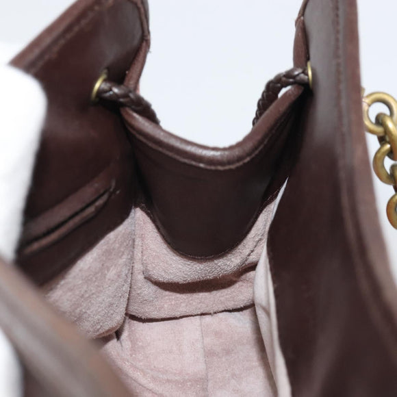 BOTTEGA VENETA Kettenhandtasche Canvas Outlet Rosa Gold 169980 Auth 169795V