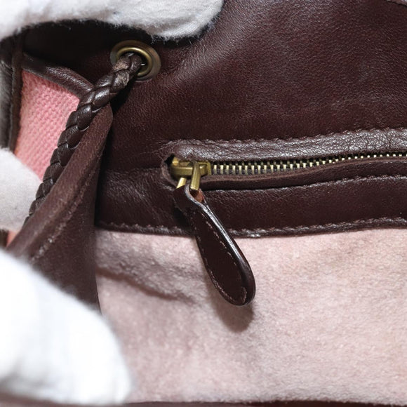 BOTTEGA VENETA Kettenhandtasche Canvas Outlet Rosa Gold 169980 Auth 169795V