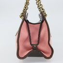 BOTTEGA VENETA Kettenhandtasche Canvas Outlet Rosa Gold 169980 Auth 169795V-4