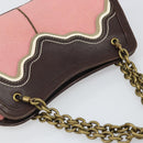 BOTTEGA VENETA Kettenhandtasche Canvas Outlet Rosa Gold 169980 Auth 169795V-6