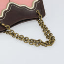 BOTTEGA VENETA Kettenhandtasche Canvas Outlet Rosa Gold 169980 Auth 169795V-7