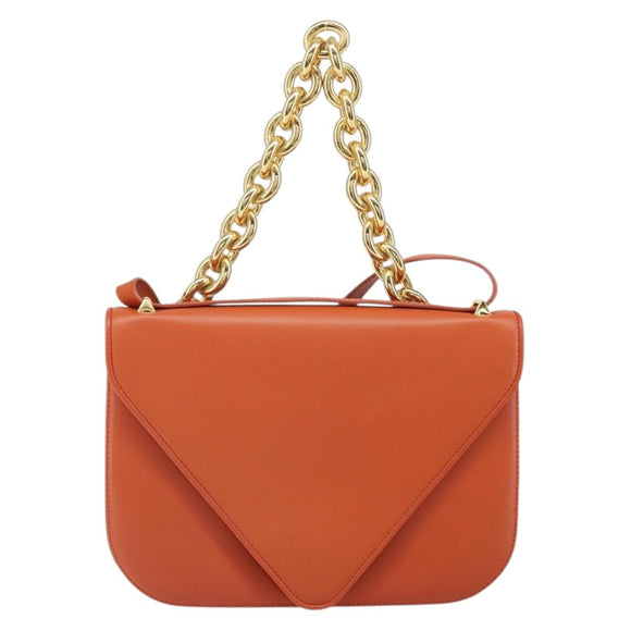 BOTTEGA VENETA Ketten-Schultertasche Leder 2-Wege Braun Gold Original 169800V