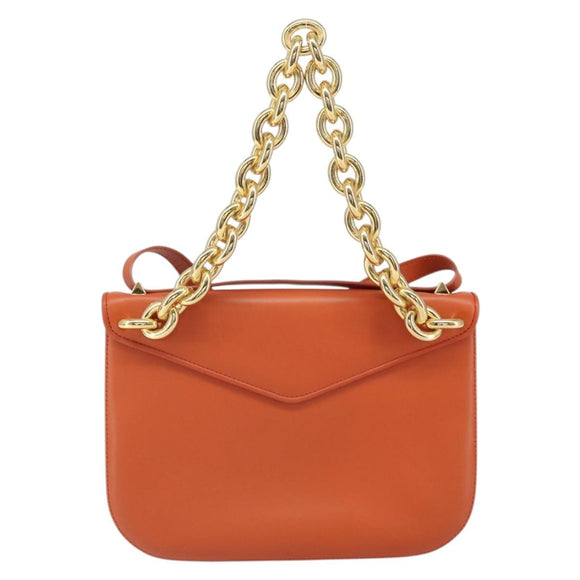 BOTTEGA VENETA Ketten-Schultertasche Leder 2-Wege Braun Gold Original 169800V