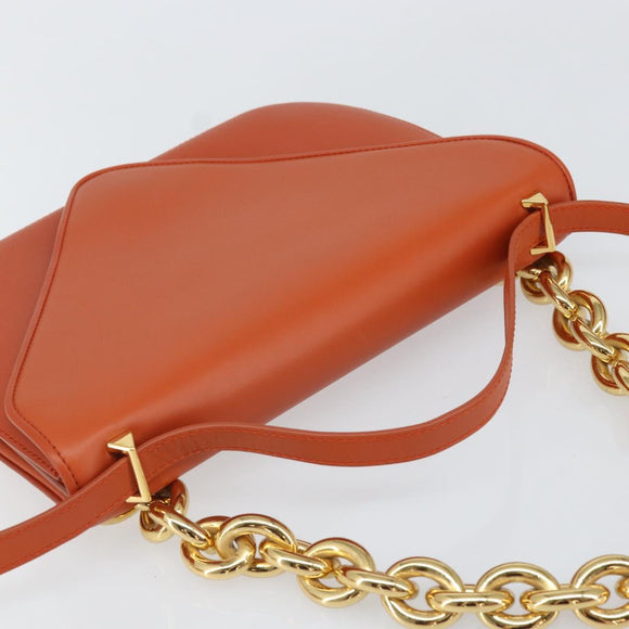 BOTTEGA VENETA Ketten-Schultertasche Leder 2-Wege Braun Gold Original 169800V
