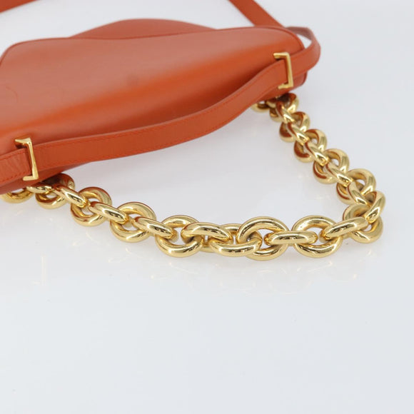 BOTTEGA VENETA Ketten-Schultertasche Leder 2-Wege Braun Gold Original 169800V