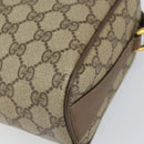 GUCCI GG Supreme Web Sherry Line Bag PVC Beige Gold 89 02 017 Auth 169801-10
