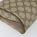 GUCCI GG Supreme Web Sherry Line Bag PVC Beige Gold 89 02 017 Auth 169801-11