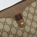 GUCCI GG Supreme Web Sherry Line Bag PVC Beige Gold 89 02 017 Auth 169801-14