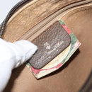GUCCI GG Supreme Web Sherry Line Bag PVC Beige Gold 89 02 017 Auth 169801-16