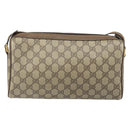 GUCCI GG Supreme Web Sherry Line Bag PVC Beige Gold 89 02 017 Auth 169801-3