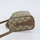 GUCCI GG Supreme Web Sherry Line Bag PVC Beige Gold 89 02 017 Auth 169801-5