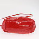 Miu Miu Hand Bag Patent leather 2way Red Gold Auth 169803-11