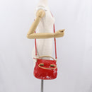 Miu Miu Hand Bag Patent leather 2way Red Gold Auth 169803-25