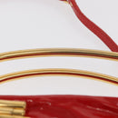 Miu Miu Hand Bag Patent leather 2way Red Gold Auth 169803-8