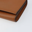 Salvatore Ferragamo Gancini Shoulder Wallet Bag Leather Brown Gold Auth 169804V-12