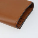 Salvatore Ferragamo Gancini Shoulder Wallet Bag Leather Brown Gold Auth 169804V-14