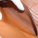 Salvatore Ferragamo Gancini Shoulder Wallet Bag Leather Brown Gold Auth 169804V-23