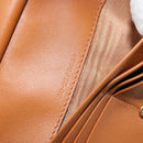 Salvatore Ferragamo Gancini Shoulder Wallet Bag Leather Brown Gold Auth 169804V-28