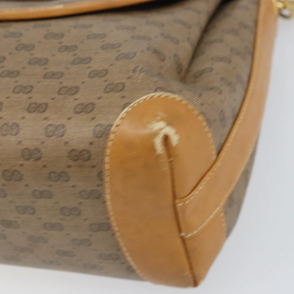 GUCCI Micro GG Supreme Shoulder Bag PVC Beige Gold 001 099 4084 Auth 169812