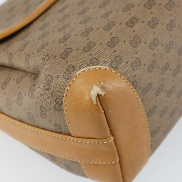 GUCCI Micro GG Supreme Shoulder Bag PVC Beige Gold 001 099 4084 Auth 169812