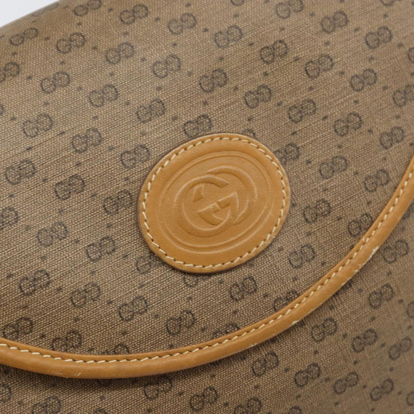 GUCCI Micro GG Supreme Shoulder Bag PVC Beige Gold 001 099 4084 Auth 169812