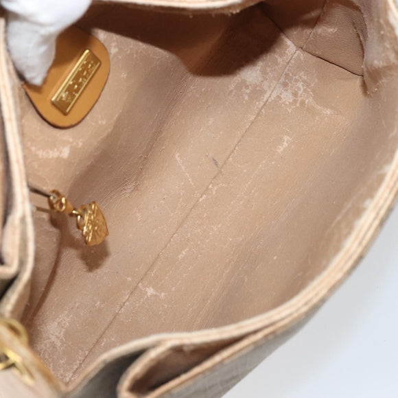 GUCCI Micro GG Supreme Shoulder Bag PVC Beige Gold 001 099 4084 Auth 169812