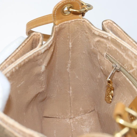 GUCCI Micro GG Supreme Shoulder Bag PVC Beige Gold 001 099 4084 Auth 169812