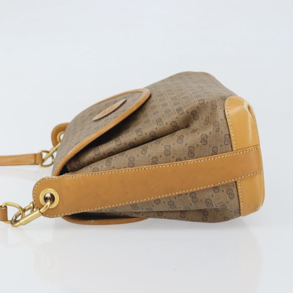 GUCCI Micro GG Supreme Shoulder Bag PVC Beige Gold 001 099 4084 Auth 169812