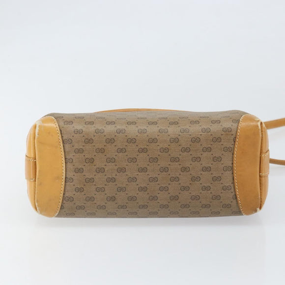 GUCCI Micro GG Supreme Shoulder Bag PVC Beige Gold 001 099 4084 Auth 169812