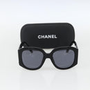 CHANEL Sunglasses plastic Black CC Auth 169816V-11