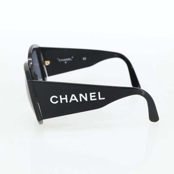 CHANEL Sunglasses plastic Black CC Auth 169816V