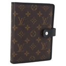LOUIS VUITTON Monogram Macassar Agenda MM Day Planner Cover R21084 Auth 169817V-1