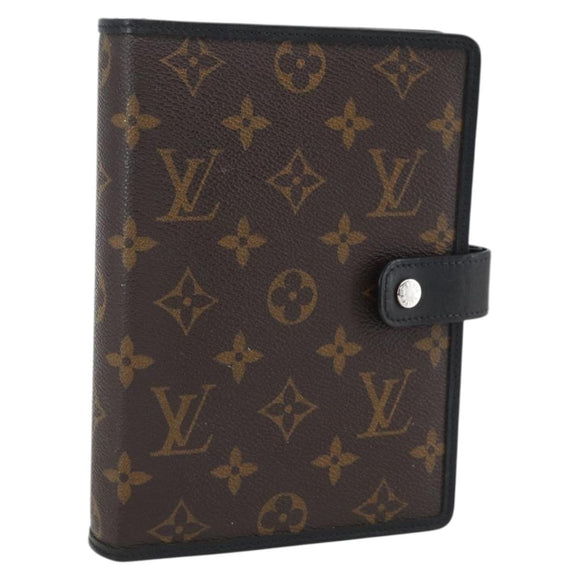 LOUIS VUITTON Monogram Macassar Agenda MM Day Planner Cover R21084 Auth 169817V