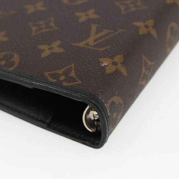 LOUIS VUITTON Monogram Macassar Agenda MM Day Planner Cover R21084 Auth 169817V