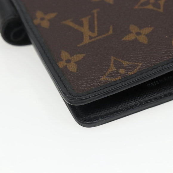 LOUIS VUITTON Monogram Macassar Agenda MM Day Planner Cover R21084 Auth 169817V