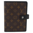 LOUIS VUITTON Monogram Macassar Agenda MM Day Planner Cover R21084 Auth 169817V-13