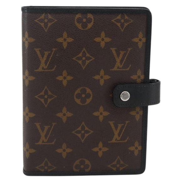 LOUIS VUITTON Monogram Macassar Agenda MM Day Planner Cover R21084 Auth 169817V